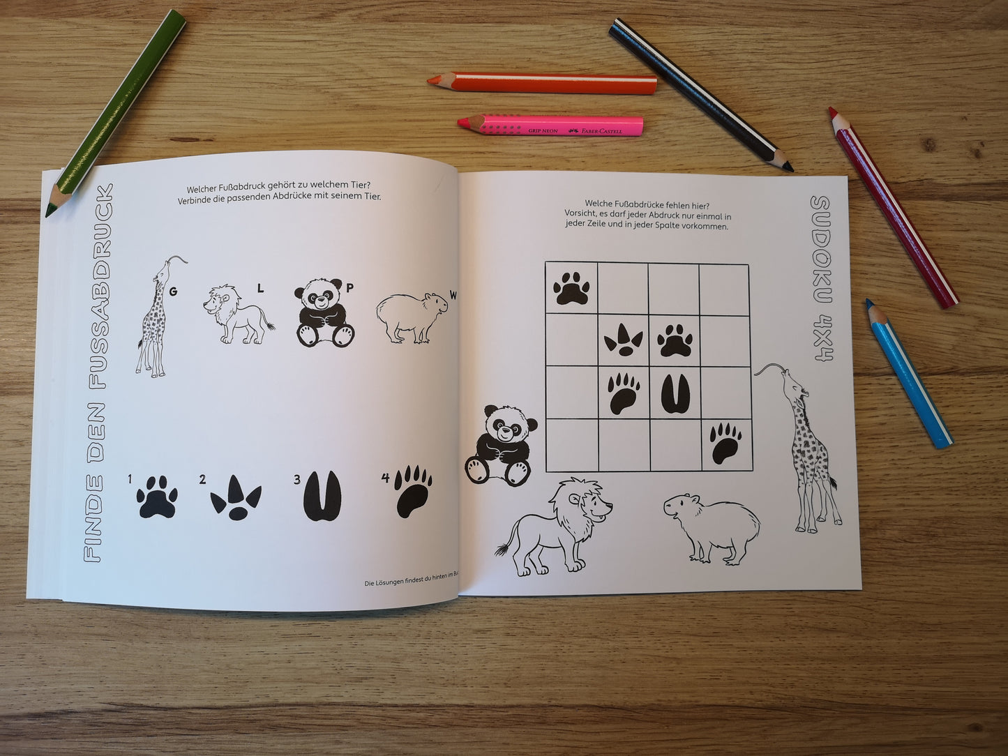 Mal- und Rätselbuch "Zoo-Tiere"