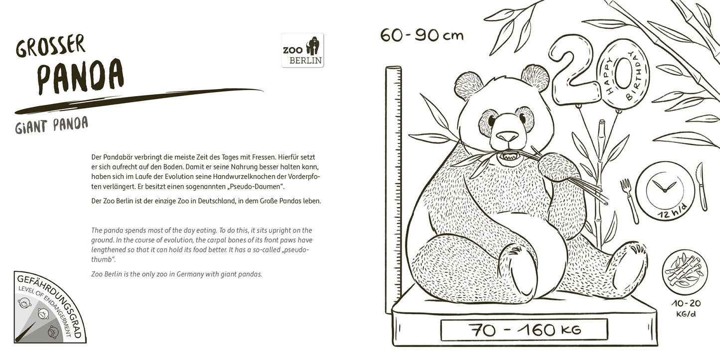 Zoo-Malbuch "Zoo Berlin und Tierpark Berlin"