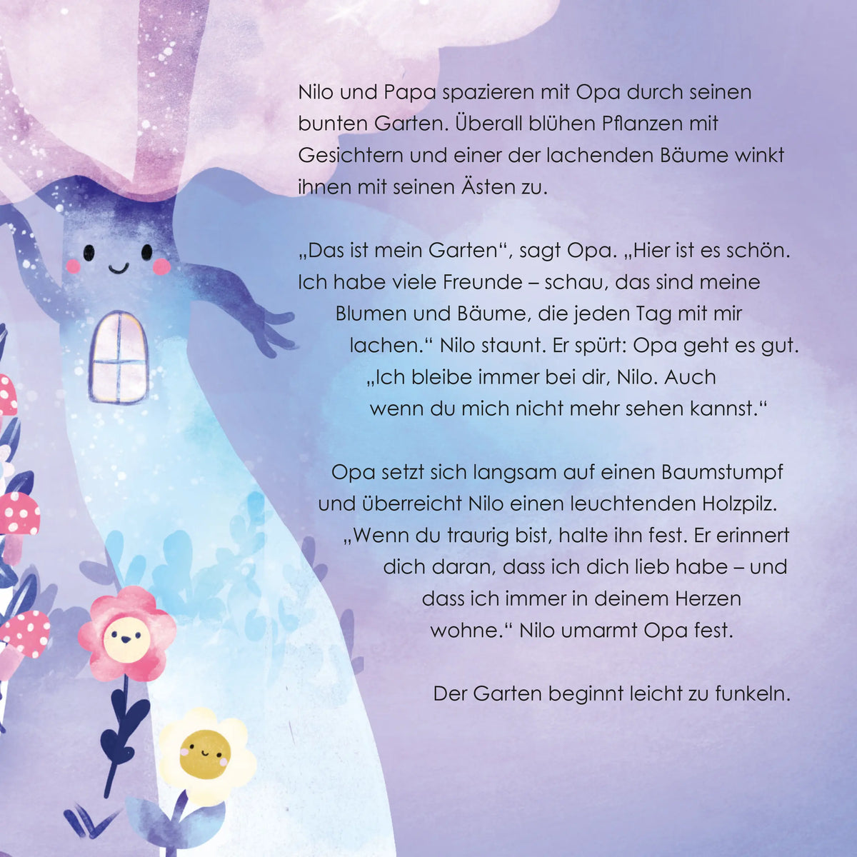 Innenseite Traumreise mit Baum - Opa bleibt in meinem Herzen